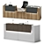 Modern Reception Desk: Las Mobili Point 3D model small image 1