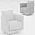 Elegant Artu Armchair by Fendi 3D model small image 2