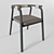 Rivulet Armchair: Elegant Hardwood & Leather Chair 3D model small image 1