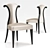 Saber Leg Dining Chair with Carved Scroll Detailing 3D model small image 1