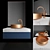 Bronze & Blue Bath Set 3D model small image 1