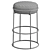 Elegant ATOLLO Upholstered Stool 3D model small image 3