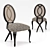 Colette Rattan Backrest Chair: Elegance Embodied 3D model small image 2