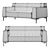 Jera Lounge - Stylish Sofa for Modern Living 3D model small image 2