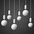 Elegant Aballs Chandeliers - Illuminate Your Space 3D model small image 2