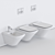 DURASTYLE Wall-Hung WC: Modern Ceramic Toilet 3D model small image 3