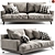 Luxurious Lemamobili Mustique Sofa 3D model small image 1