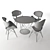 Elegant Furniture Set: Table & Chairs 3D model small image 3