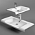 Turkuaz Anova Wash Basin: Modern Design, Various Sizes 3D model small image 2