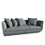 Elegant Aura Sofa: Comfortable, Contemporary, Inviting 3D model small image 1