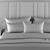 Elegant Cream & Black Bed-Set 3D model small image 2