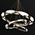 Elegant LED Circle Ring Chandelier 3D model small image 1