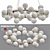 Milky Bubble Round Chandelier 3D model small image 1