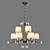 Andrea Chandelier: Elegant Brass Ceiling Light 3D model small image 1