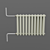 USSR Vintage Cast Iron Radiator 3D model small image 2