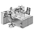 Sleek and Efficient Office Workspace 3D model small image 3