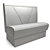 Retro V-Back Sofa - 50's Style 3D model small image 3