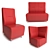 York Corner Sofa: Stylish Cafe Furniture 3D model small image 2