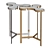 Elegant Interlocking Marble End Table 3D model small image 1