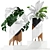 Modern Planters Collection: Mid-Century Style 3D model small image 2