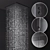 Sleek Black Deluge Shower Set 3D model small image 1