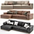 Laskasas Charlie 3-Seater Sofa: Modern Elegance for Your Living Space 3D model small image 1