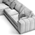 Laskasas Charlie 3-Seater Sofa: Modern Elegance for Your Living Space 3D model small image 3