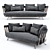 E La Nave Va 3-Seater Sofa 3D model small image 1