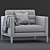 Sleek AC Lounge Chair 3D model small image 3