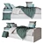 Sleek Brimnes Daybed: White & Storage 3D model small image 1