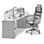 LAS LOGIC Office Workspace Solution 3D model small image 3