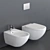 Sleek Wall-hung Architectural WC 3D model small image 1