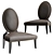 Elegant Larme Occasional Chair 3D model small image 1