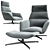 Sleek Nautilus Swivel Chair: Modern Comfort 3D model small image 1