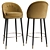 Elegant Malay Bar Chair 3D model small image 1