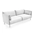 Hay Silhouette 3-Seater Sofa 3D model small image 3