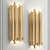 Golden Metal Wall Light: Modern, Industrial, Art Deco 3D model small image 1