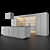 Sleek Arclinea Inspired Kitchen 3D model small image 2