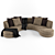 Elegant Vittoria Frigerio Sofa 3D model small image 1