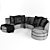 Elegant Vittoria Frigerio Sofa 3D model small image 3