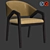 Modern Upholstered Kolob Accent Chair 3D model small image 2