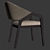 Modern Upholstered Kolob Accent Chair 3D model small image 3