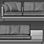 Modrian Poliform Sofa 3D model small image 2