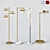 Contemporary Brass Floor Lamp 3D model small image 1