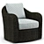 Lexington Seabury Swivel Chair: Modern Comfort for Any Space 3D model small image 1