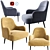 Elegant Nuevo Lounge Chair 3D model small image 1