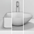 Lusso Stone Carrara Basins: Elegance, Italia, Kudos 3D model small image 3