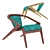 Portuguese Roots Lounge Chair: Authentic and Stylish Seating Solution 3D model small image 1