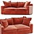 Katina Contemporary Two-Seater Sofa 3D model small image 2