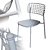 Lyze Collection: Modern Chair + Armchair Set 3D model small image 2